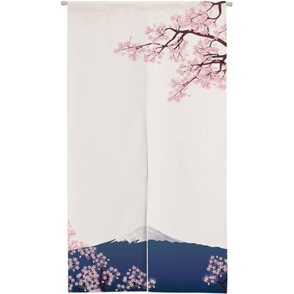 Boho Japanese Noren Doorway Curtain Cherry Blossom 85cm